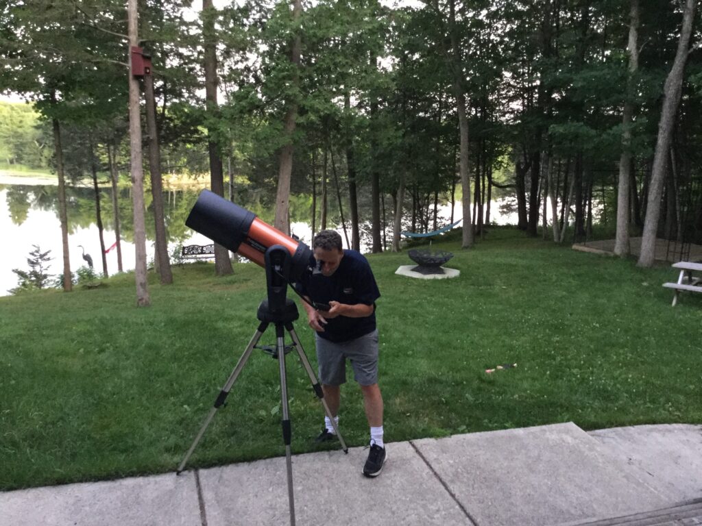 Cliffside Observatory telescope setup, Celestron 8SE