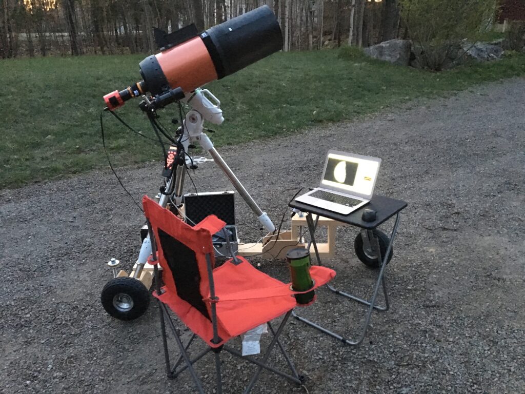 Cliffside Observatory telescope setup, Celestron 8SE on the EQ6R Pro Mount