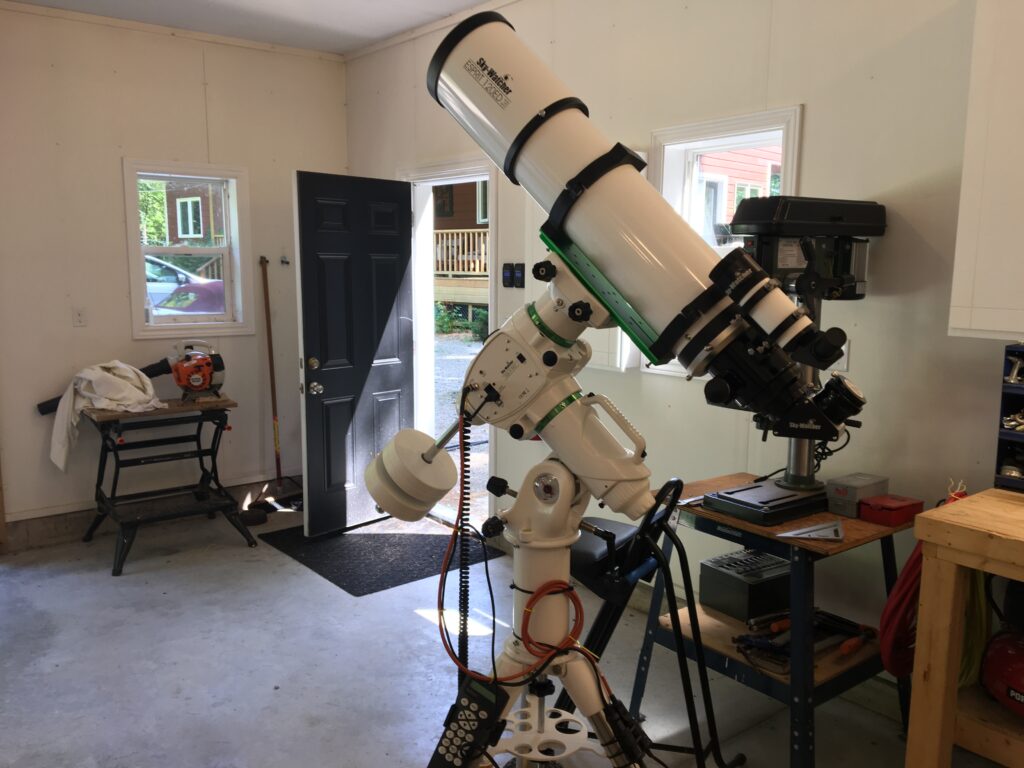 Cliffside Observatory telescope setup, Sky Watcher Esprit 120 ED"